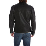 Justin Vegan Leather Jacket // Black (2XL)