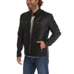 Justin Vegan Leather Jacket // Black (L)