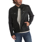 Justin Vegan Leather Jacket // Black (M)