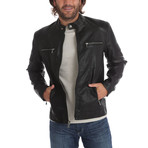 Justin Vegan Leather Jacket // Black (S)