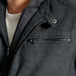 Chandler Vegan Leather Moto Jacket // Black (XL)