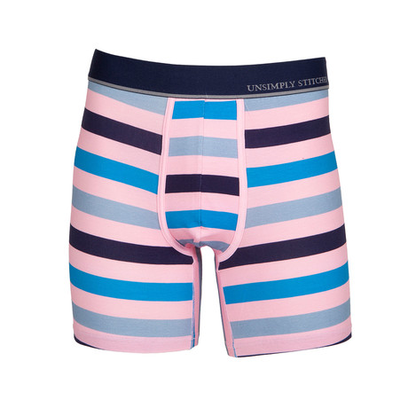 3 Color Stripe Boxer // Pink (S)