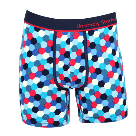 Honeycomb Boxer Brief // Red + White + Blue (S)