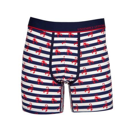 Striped Scorpions // Navy + White + Red (S)