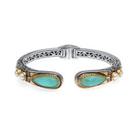 Konstantino Amphitrite Sterling Silver + Sea Blue Agate Bracelet // Store Display