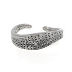 Classic Chain Sterling Silver Bangle Bracelet // 6" // Store Display