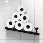 Merlin // Toilet Paper Shelf (Black)