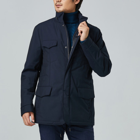 Marlowe Wool Car Coat // Navy (US: 38R)
