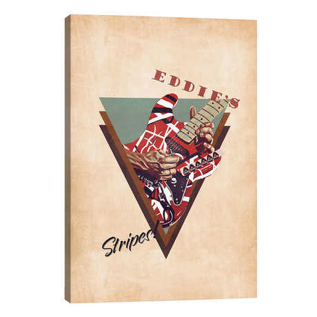 Eddie Van Halen's Guitar Retro // Pop Cult Posters (26"W x 40"H x 1.5"D)