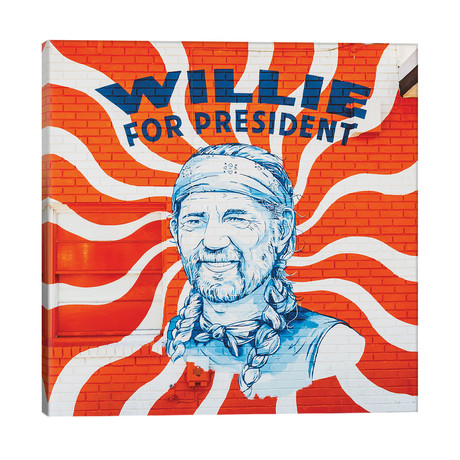 Willie For President // Bethany Young (26"W x 26"H x 1.5"D)