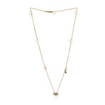 Gucci Flora 18k Yellow Gold Diamond + Mother Of Pearl Necklace // Store Display