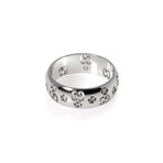Gucci 18k White Gold Diamond Icon Ring // Ring Size 6 // Store Display