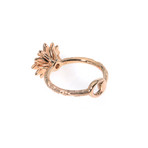 Gucci 18k Rose Gold Diamond Flora Ring // Ring Size 6.5 // Store Display