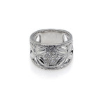 John Hardy Sterling Silver Diamond Kawung Ring // Ring Size 7 // Store Display