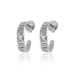 John Hardy // Sterling Silver Diamond Chain Earrings // Store Display