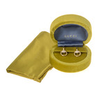 Gucci 18k Yellow Gold Diamond Horsebit Earrings // Store Display