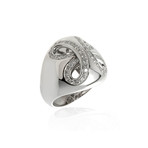 Damiani 18k White Gold Pave Diamond Ring // Ring Size: 7.5 // Store Display