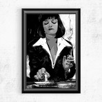 Pulp Fiction // Mia // Black & White (11"W x 17"H)