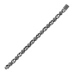 Engraved Link Bracelet // Oxide (8")