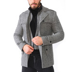 Borah Coat // Diagonal Gray (Medium)
