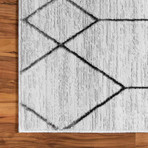 Unique Loom Matrix Trellis Deco Rug // Ivory (24" x 72")