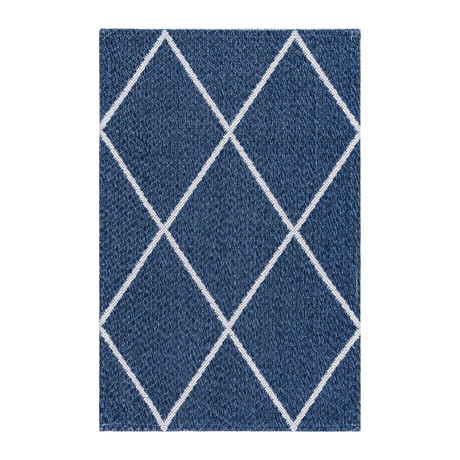 Unique Loom Diamond Decatur Rug // Navy Blue (26" x 36")