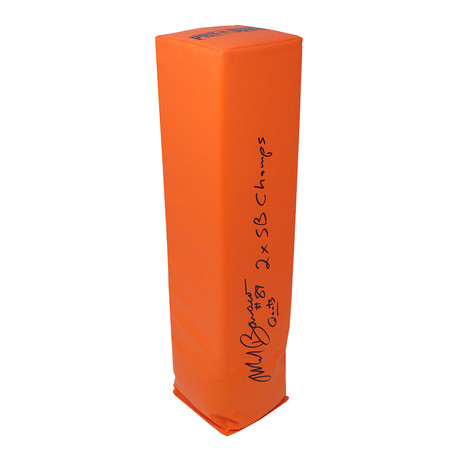 Mark Bavaro // Signed Orange Endzone Pylon // w/ "Giants, 2x SB Champs" Inscription