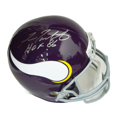 Fran Tarkenton // Signed Riddell Replica Helmet // Minnesota Vikings Throwback // Full Size // w/ "HOF'86" Inscription