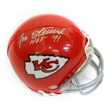 Jan Stenerud // Signed Riddell Replica Mini Helmet // Chiefs Throwback // w/ "HOF'91" Inscription