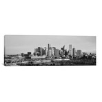 Denver Panoramic Skyline Cityscape (Black & White - Sunset) // Unknown Artist (60"W x 20"H x 0.75"D)