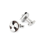 Romain Jerome Silver + Brown Stainless Steel Cufflinks // Store Display