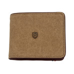 S.T. Dupont Iconic Beige Cotton Six Credit Card Wallet