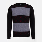 Chase Sweater // Black + Claret Red (XL)