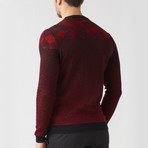 Andreas Sweater // Black + Claret Red (S)