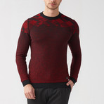 Andreas Sweater // Black + Claret Red (S)