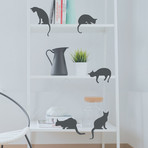 Cat's Meow // Decorative Cats Silhouettes // Set of 5 (Gray)