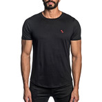Dino Embroidered T-Shirt // Black (M)