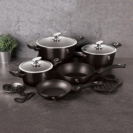 Black Collection Cookware Set // 10pcs
