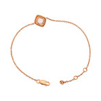 Paindesucre Rose Gold + Diamond + Pink Quartz Bracelet