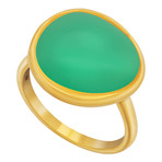 Belles Rives Yellow Gold + Chrysoprase + Ring // Ring Size: 6