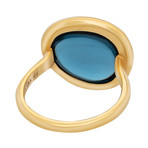 Belles Rives Yellow Gold + London Blue Topaz Ring // Ring Size: 6