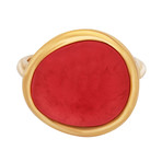 Belles Rives Rose Gold + Rhodochrosite Ring I // Ring Size 5.75