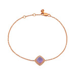 Paindesucre Rose Gold + Diamond + Amethyst Bracelet