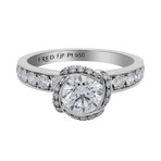 Fleur Celeste Platinum + Diamond Ring // Ring Size 5.25