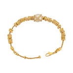 Baie Des Anges 18k Yellow Gold + Diamond + Freshwater Pearl Bracelet II // 8" // New
