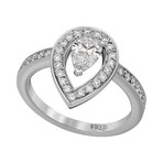 Lovelight Platinum + Diamond Ring V // Ring Size: 5.75