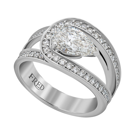 Fred of Paris Lovelight Platinum Diamond Ring I // Ring Size: 5.75
