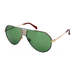Givenchy // Men's 7137-S-MFU Sunglasses // Gold + Brown + Green