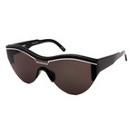 Balenciaga // Unisex BB0004S-OO1 Sunglasses // Black + Gray