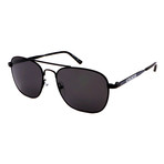 Balenciaga // Men's BB0037S-001 Aviator Sunglasses // Black + Gray + White